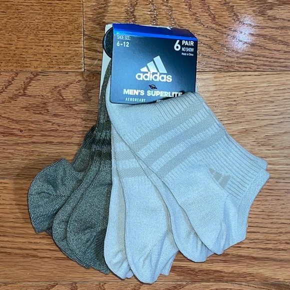 Adidas Superlite 3.0 6-Pack No-Show Socks - Size Large (6-12) - Picture 4 of 7